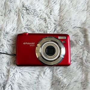Polaroid iEX29 Compact Digital Camera in Red with Silver Lens Ring